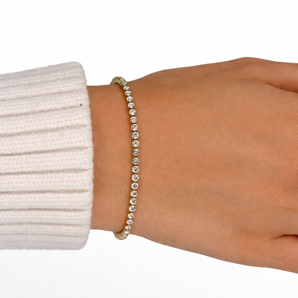 Tennis Armband – Gold & Silber