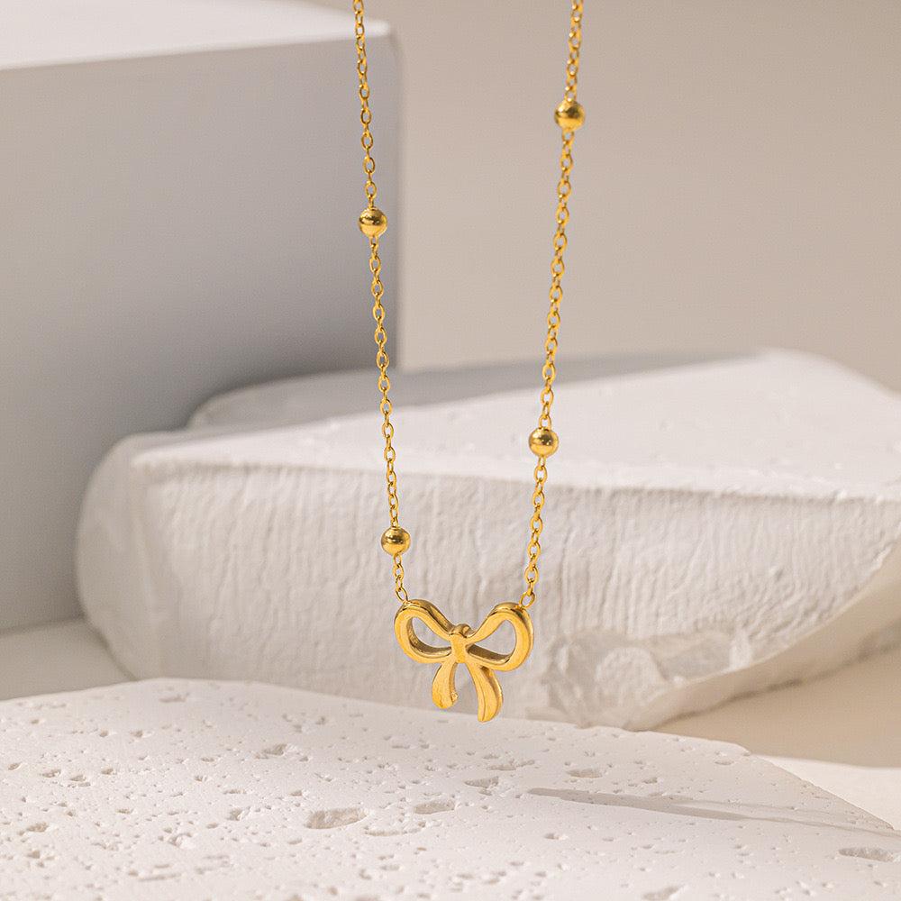 Bow Halskette – Gold & Silver