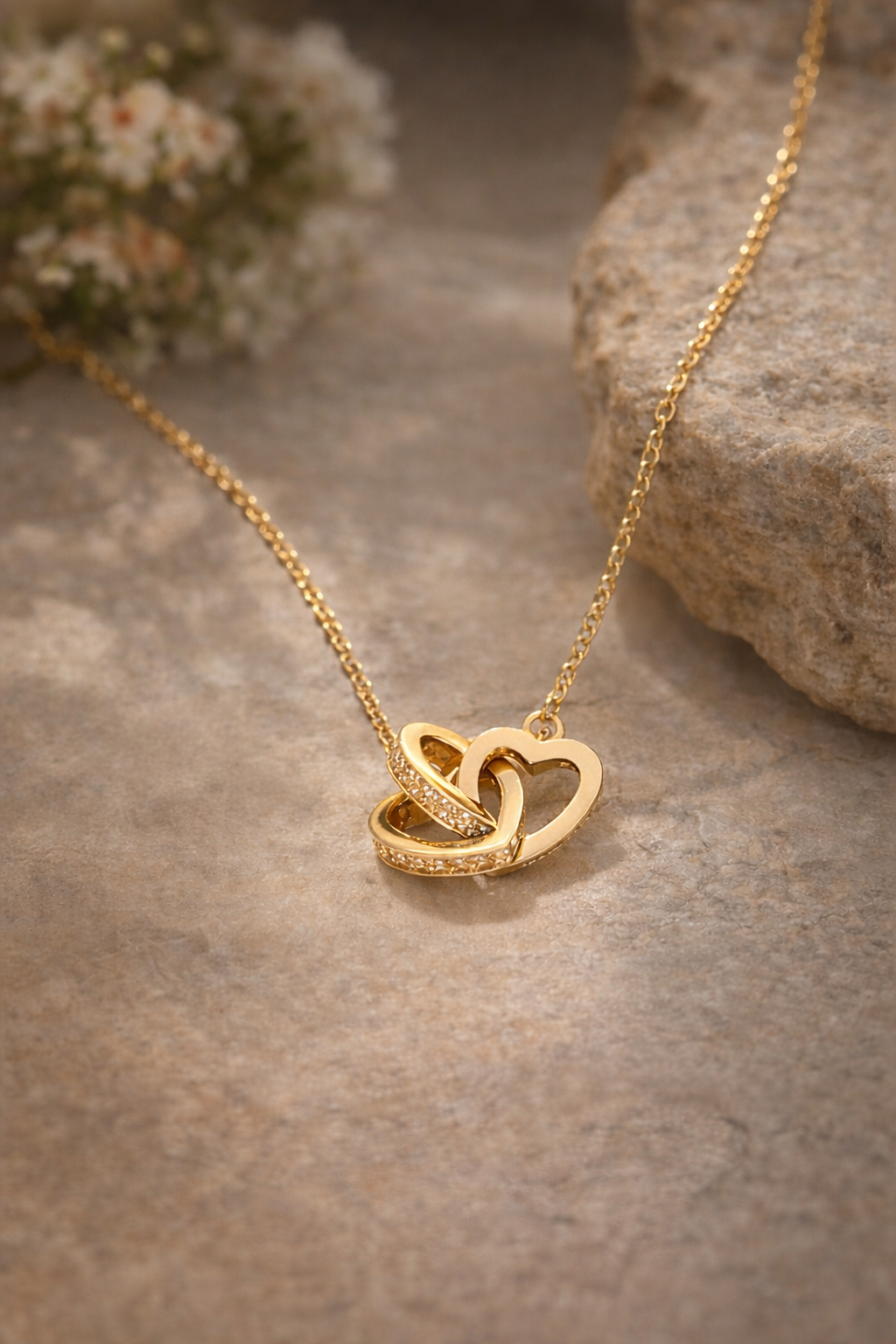 Double Heart Halskette