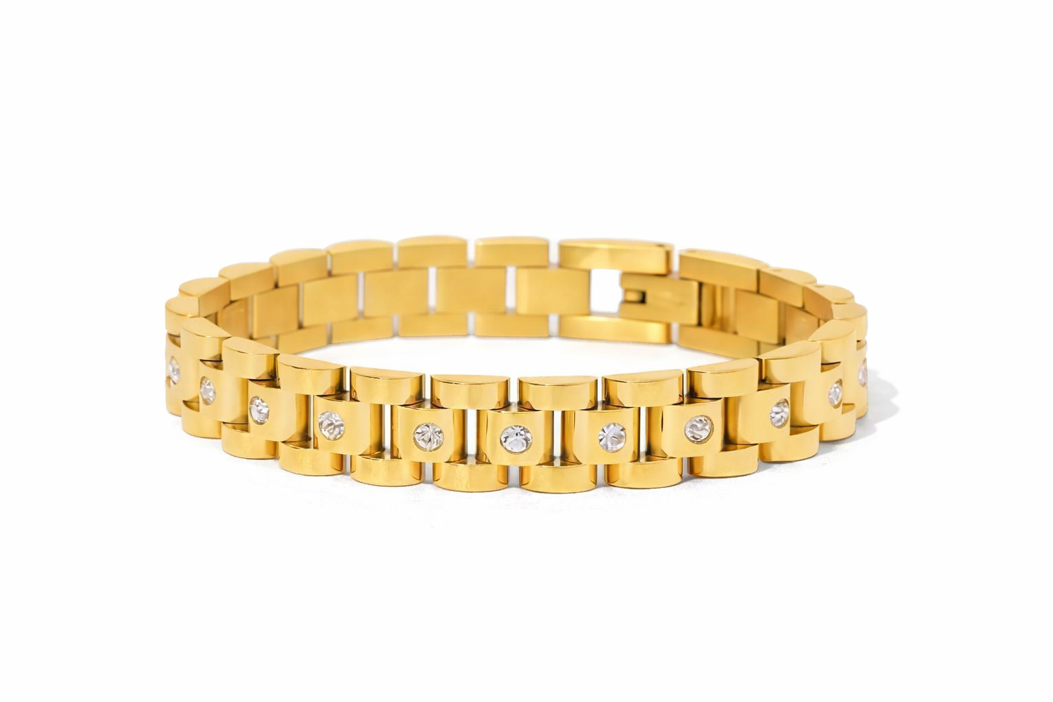 Crystal Link Gold Armband