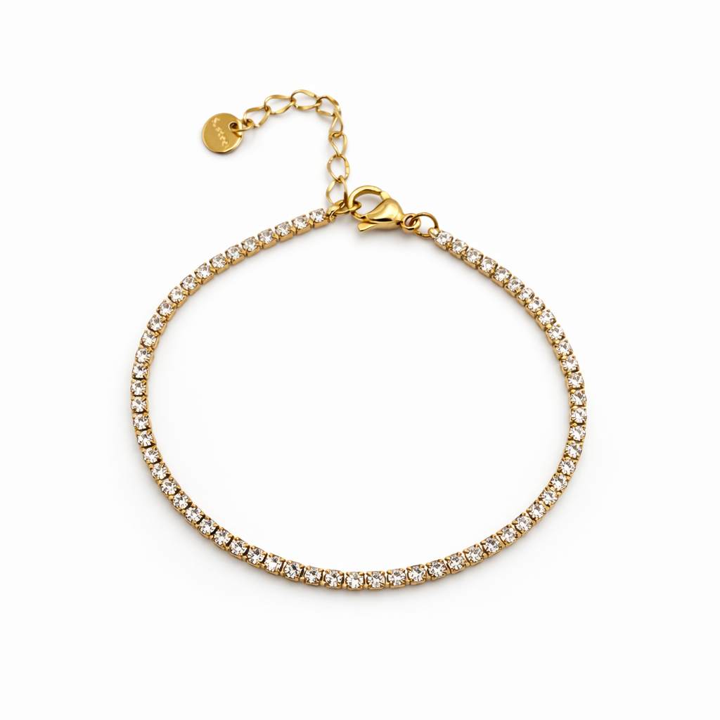 Tennis Armband – Gold & Silber