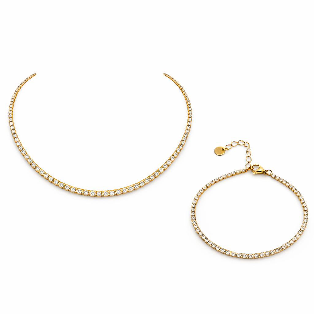 Tennis Set - Armband & Halskette