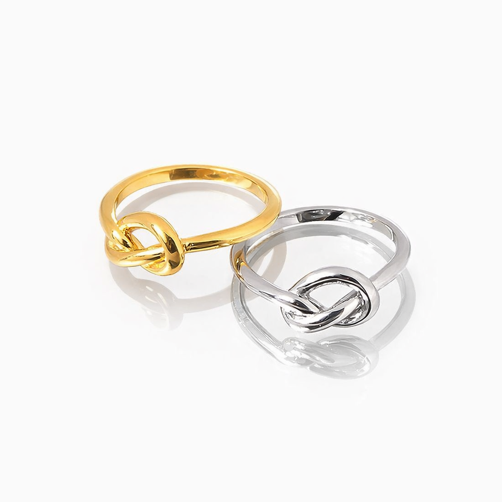 Double Knot Ring – Gold & Silver