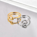 Double Knot Ring – Gold & Silver