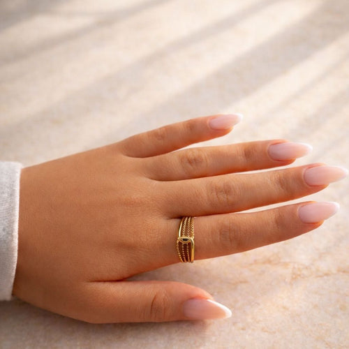 Bold Twist Gold Ring