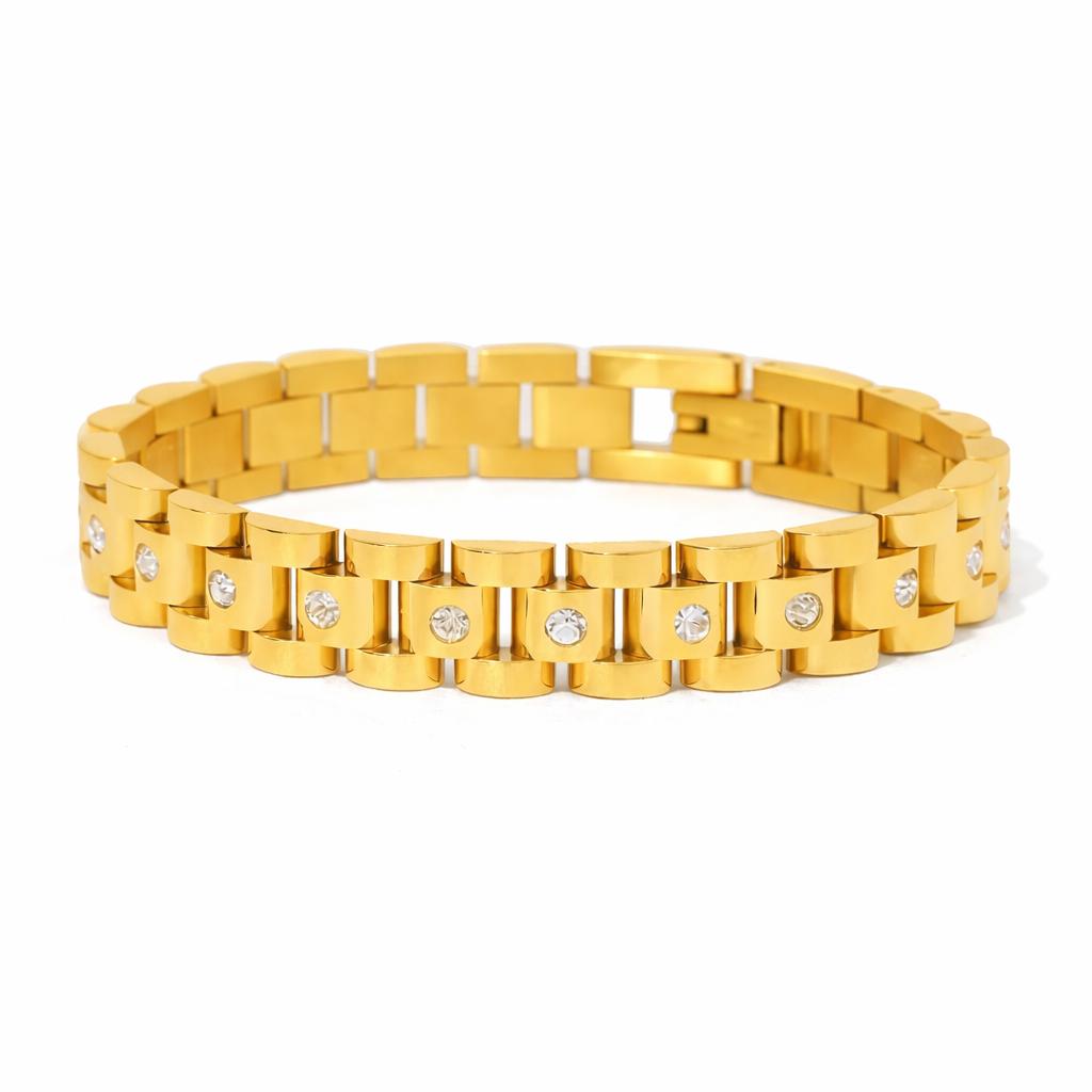 Crystal Link Gold Armband