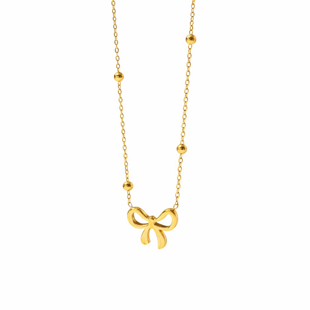 Bow Halskette – Gold & Silver