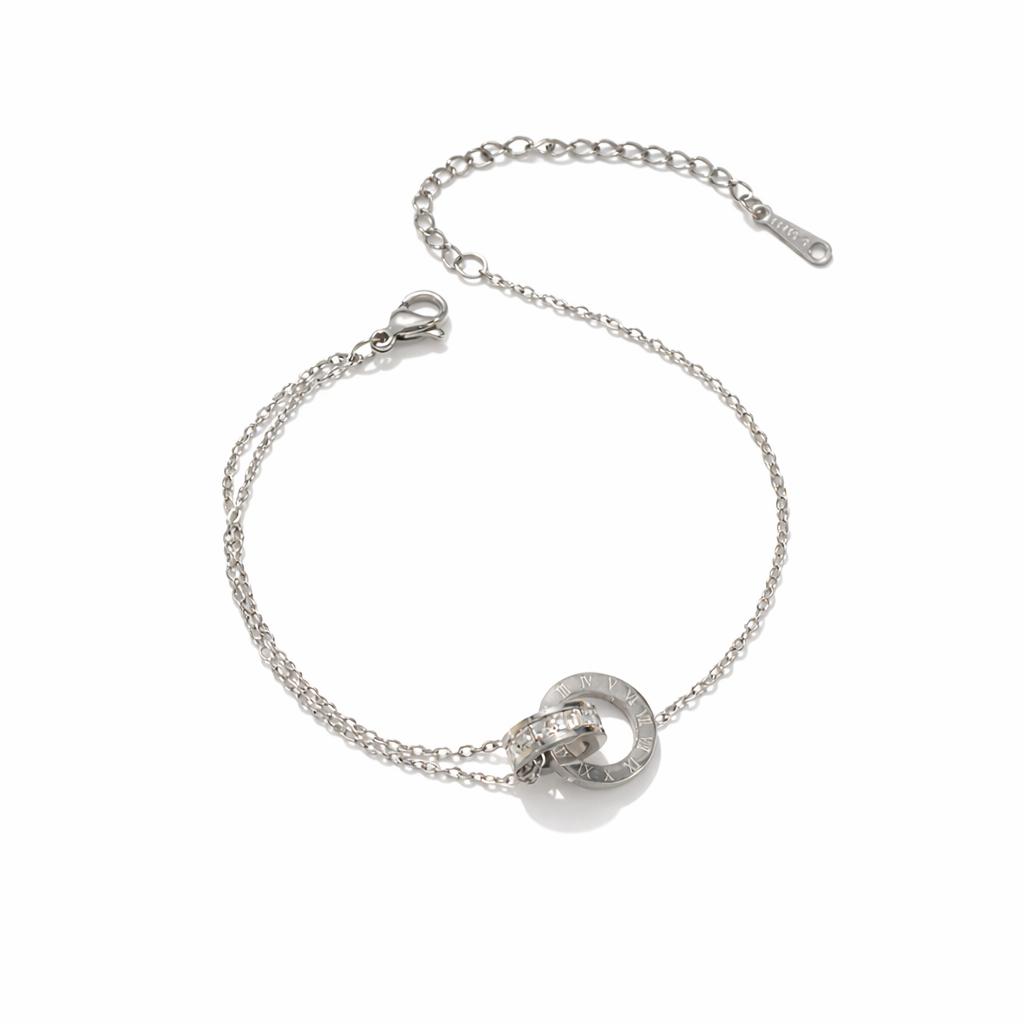 Linked Circle Armband – Gold & Silver