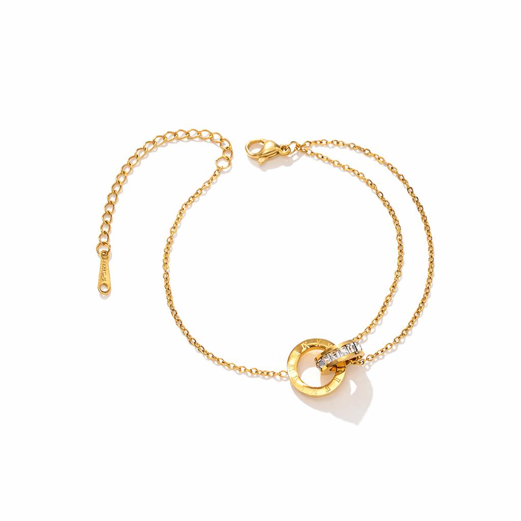 Linked Circle Armband – Gold & Silver